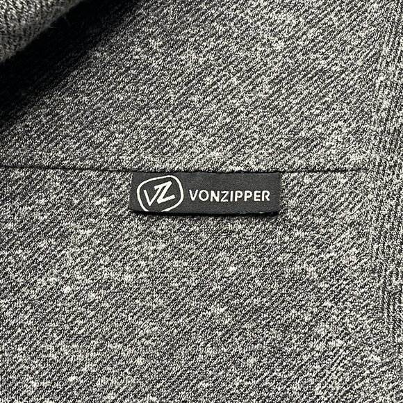 VonZipper Y2K Womens Medium Gray Hooded Peacoat Jacket Lightweight - Picture 5 of 6